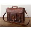 "Handmade" Handmade Borsa Uomo Vintage In Pelle Marrone Tracolla Per Laptop 9x11-13x17