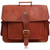 Fatto a mano Borsa Laptop Vintage In Cuoio Da Uomo 18" Tracolla A Messenger Marrone