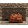 Fatto a mano Borsa Duffle Da Uomo In Vera Pelle Di Capra Marrone 40 Cm Nuova