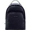 Armani Exchange A|X Men's Thiago, rubberized logo patch, front pocket, Backpack, Black Medium size