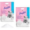 Cat&Rina LongLife, kit 2 confezioni lettiera per gatti silicio da 16L cad. Lettiera gatto con cristalli di silicio. Pacco scorta fino a 6 mesi di sabbia gatti anallergica e batteriostatica. Inodore