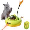 7JI Giocattolo per Gatti Telecomandato 3 in 1, Interattivo con Laser | Gioco Interattivo, Distributore di Croccantini Regolabile, Evita Gli Ostacoli, Laser per Gatti, Gattini