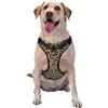 Melbrakin Pettorina per cani leopardata marrone senza tirare per cani di taglia grande Guinzaglio per cani senza tirare, pettorina regolabile per cani di taglia grande Pettorina riflettente per gilet per cani,