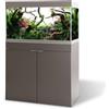AQPET Riverium Acquario 240 L con Mobile in Legno e Filtro Esterno, Tortora | Vetro extrachiaro 10 mm, mobile in legno, filtro esterno, LED RGB e riscaldatore 200 W inclusi, per acqua dolce e marina
