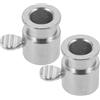 FELTECHELECTR Arresto dello Spiedo per Barbecue 2 Pezzi in Ferro Cromato | Vite M6, Aforo 5, 2mm e 11, 5mm, Fissaggio Stabile, Colore Argento