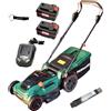 HEADNMORE Bundle - Parkside tosaerba a batteria 40 V PRMA 40-Li D2 (con batteria da 2 x 4 Ah inclusa) + portachiavi + metro pieghevole