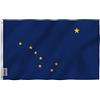 ANLEY Fly Breeze 3x5 Piedi Bandiera Dell'Alaska In Poliestere - Colore Vivido e Resistente Ai Raggi UV - Testata In Tela E Doppie Cuciture - Alaska AK State Bandiere Anelli Ottone 3 X 5 Piedi