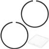 M METERXITY Kit di 2 Anelli per Pistone per Motore, 32mm X 1.5mm Spessore Set di Anelli per Pistone in Ghisa Sferoidale Sostituzione Standard per Piccoli Motori/Macchinari [Nero]