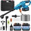 RugoTech Idropulitrice a batteria da 120 bar, idropulitrice mobile da 21 V, 3,4 GPM, tubo da 5 m, ideale per auto, terrazza, giardino e esterni