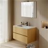 inHedito Mobile bagno sospeso con lavabo 60 cm Essenza rovere naturale