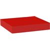 MODULARREDO | MINERVA Mensola da Muro, Mensola Tamburata, Scaffale Legno, Mensola da Parete, 25x25x3.8 cm, Rosso