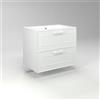 Diventa Modello Diva Frame, Mobile Bagno sospeso 70cm con 2 cassetti spaziosi e lavabo dal design moderno, colore bianco