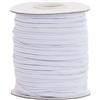 BOKFJBP Fascia elastica da 3 mm di larghezza per cucire, 50 metri, elastici, colore bianco, per la casa, fai da te, tessuto non facilmente deformabile