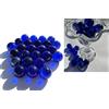 FAIRY TAIL & GLITZER FEE 25 grandi sfere di vetro blu trasparente, 27 mm, 500 g, sfere decorative in vetro