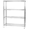 Archimede Sistema Componibile, Scaffale Quattro Ripiani, Grigio (Cromato), 121 x 46 x 160 cm