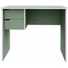 Generico Scrittoio scrivania con 2 cassetti per studio e ufficio dimensioni 90x50x73 cm colore verde salvia