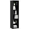 vidaXL Credenza Rovere Nero 45 x 41 x 185 cm Legno ingegnerizzato