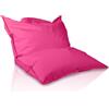 Bepouf - Pouf a Sacco, Cuscino Morbido in Poliestere con Imbottitura in Palline di Polistirolo, Poltrona a Sacco Adatta per Camera, Salotto e Esterni - Dimensione Grande 180x140, Colore Rosa