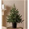 EDG Enzo de Gasperi Albero di Natale Pino Argentato con Vaso H90xD85 cm