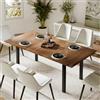 Feonase Tavolo da Pranzo Allungabile 120-160 cm,Tavolo Cucina Allungabile per 4-6 Persone,Noce