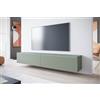 Slavia Maison Parete attrezzata, Porta TV con contenitore per Soggiorno, Mobile TV Lowboard D180, Sospeso o a Terra, Senza Maniglie, Pannello Laminato, Finitura Completa Verde Nebbia