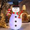 Danxilu Pupazzo di Neve Gonfiabile Natale 150cm con Luci LED Multicolore | Gonfiabili Natalizi Esterni Decorazione per Esterno Interno Giardino Feste Prato Cortile