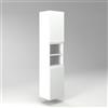 Diventa Modello Diva Star, Colonna Bagno sospesa con 2 ante e 2 vani a giorno, colore bianco