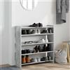 Generic Scarpiera 80x25x81 cm Legno Lavorato Grigio cemento | Stabile, resistente all'umidità, salvaspazio, pratica, facile da pulire