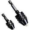 Runseaway Set di 2 adattatori per mandrino senza chiave con codolo esagonale da 1/4, cambio rapido da 0,3 a 3,6 mm, convertitore da 0,3 a 6,5 mm per trapani elettrici, cacciaviti, avvitatori a