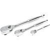 SATA 3 pezzi 1/4 pollici, 3/8 pollici e 1/2 pollici, 120P, set professionale a cricchetto con interruttore on/off e doppio morsetto a 60 denti, testa a goccia Heavy Duty ST13975