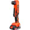 VEVOR Trapano ad angolo, mandrino da 3/8, punta angolare wireless a 90° con motore brushless, batteria, caricabatterie e clip da cintura, velocità regolabile per
