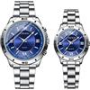 JewelryWe Orologio da Polso al Quarzo Da Donna/Uomo, Cinturino in Acciaio Inossidabile, Retro Vintage Orologio,Colore Nero/Blu/Bianco,Buon Regalo per Donna Uomo Fidanzati,San Valentino