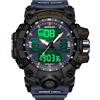 findtime Orologi da uomo, digitali da uomo, trasparente, blu, orologio da polso per uomini e ragazzi, design tattico militare con timer a LED, cinturino in silicone