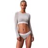 Calvin Klein Donna Bralette Lightly Lined Top Corto, Grigio (Grey Heather), L