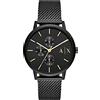 Armani Exchange Orologio da uomo, Movimento multifunzionale al quarzo e cassa da 42 mm con cinturino in acciaio