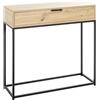 HAKU Consolle, rovere, nero, metallo, pannello di truciolato - Dim.: L 80 x A 77 x P 28 cm, Stile: Moderno