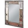 HAKU Appendiabiti da Parete Motivo, Vintage, MDF, Metallo, Specchio - Dim. L 55 cm x A 75 cm x P 8 cm, Stile Industriale