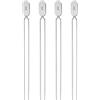 RÖSLE Spiedo per barbecue, doppio spiedo per la preparazione di arrosticini e spiedini di carne e verdure, 4 pezzi da 33 cm, acciaio inox 18/10, lavabile in lavastoviglie