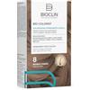 BIOCLIN Bio-Colorist Colorazione Permanente Capelli Biondo Chiaro 8 - Senza Ammoniaca - Con Olio di Argan - Copertura Capelli Bianchi - Colore Naturale e Brillante