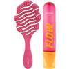 Beter - Spazzola per capelli Flex 180° XL fucsia + FLOW Spray districante senza risciacquo 120ml, Anticrespo, Senza rotture e ultra flessibile, Capelli lunghi