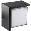 V-TAC VT-827 Lampada LED 12W da parete plafoniera quadrata colore nero bianco caldo 3000K IP65 - sku 218539
