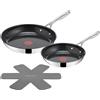 Tefal Jamie Oliver H880S334, Set per friggere, Nero, Acciaio inossidabile, Vetroceramica, 250 °C, Acciaio inossidabile, Indicatore di temperatura