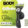 Gillette Labs, rasoio per il corpo e l'area intima, colore nero