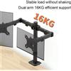 StarTech Supporto monitor 2-in-1 - Braccio con sistema a gas - Per schermi da 25,4 a 68,6 cm - Standard VESA 75/100 - Regolabile in altezza - Capacità di carico di 16 kg per braccio - Fissaggio da tavolo