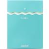 Colourbook Wave Folder - Busta Portadocumenti con Bottone e Soffietto, Formato A4, Plastica Resistente, Design a Onde Antiscivolo (Vaniglia)