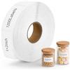 Wosyoodo 1200 Etichette Adesive Bianche, Rimovibili con Strappo, per Vasetti Marmellata, Dispensa, Cancelleria, Impermeabili, Facilmente Scrivibili(25x50 mm)