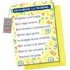 B3AL Biglietto auguri divertente uomo donna simpatico e ironico con busta colorata -12x17 cm (acr-Pensione2)