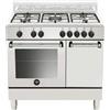 La Germania Bertazzoni La Germania Americana AMN9P5EBV cucina Piano cottura Gas A - Forni e Piano cottura (Bianco, Manopola, Nero, Frontale, Inferiore dritto)