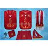 The Church Shoppe Roman Chasuble Abito Casula Fiddleback Set Messa Ricamo HOLY SPIRIT ROSSO
