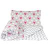 Baby's Comfort Little Rainbow Set di biancheria da letto reversibile per bambini, 2 pezzi, copripiumino e federa (120 x 90 cm per culle e lettini, 12 pezzi), cotone, 2 pezzi (confezione da 1)